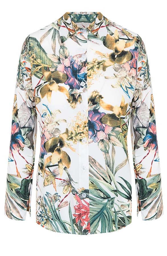 Blouse Met Bloemen Creme – shoparchief, foto 1