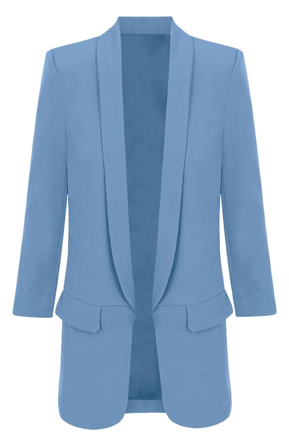 Boyfriend Blazer Jeansblauw – shoparchief, foto 1