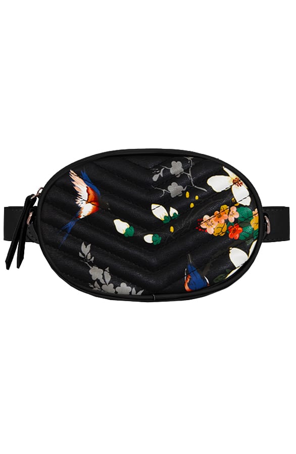 Bumbag Bloemen Zwart – shoparchief, foto 1