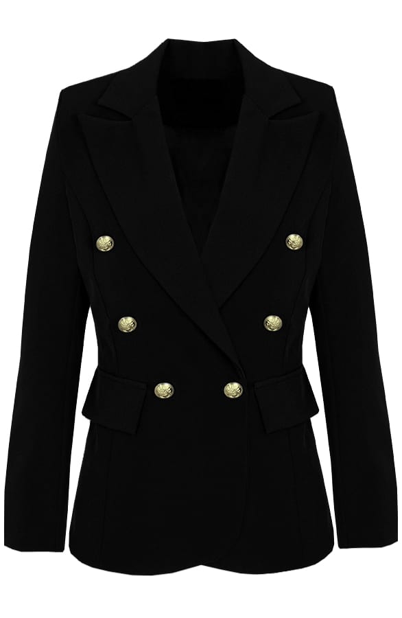 Button Blazer Zwart – shoparchief, foto 1