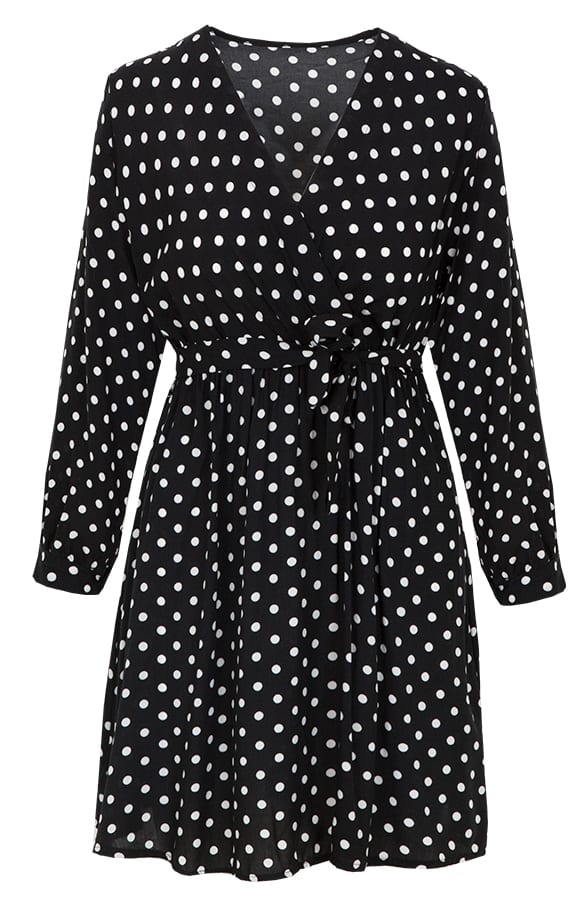 Jurk Met Stippen Zwart – shoparchief, foto 1