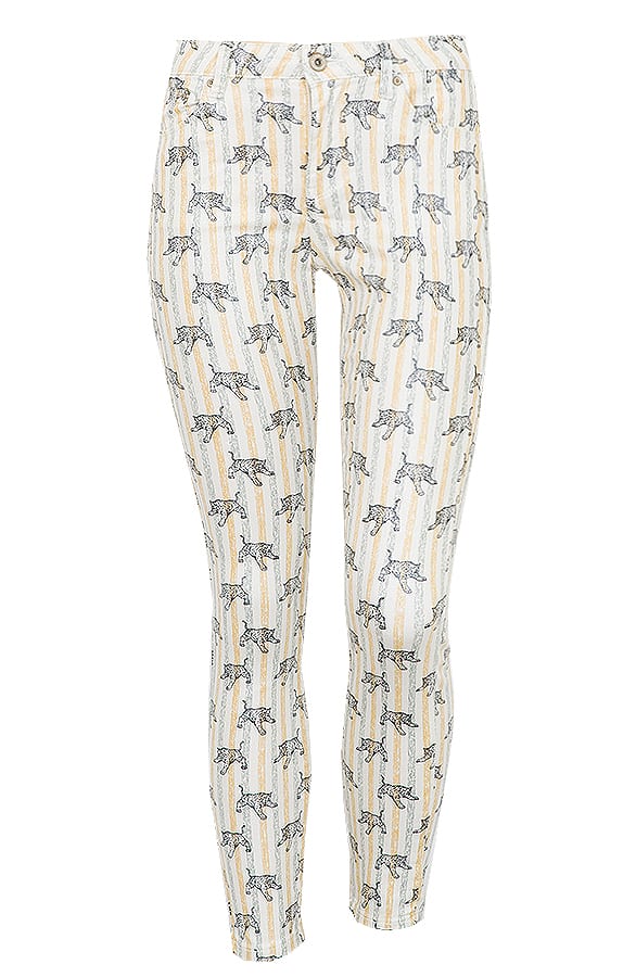 Leopard Striped Jeans Geel – shoparchief, foto 1