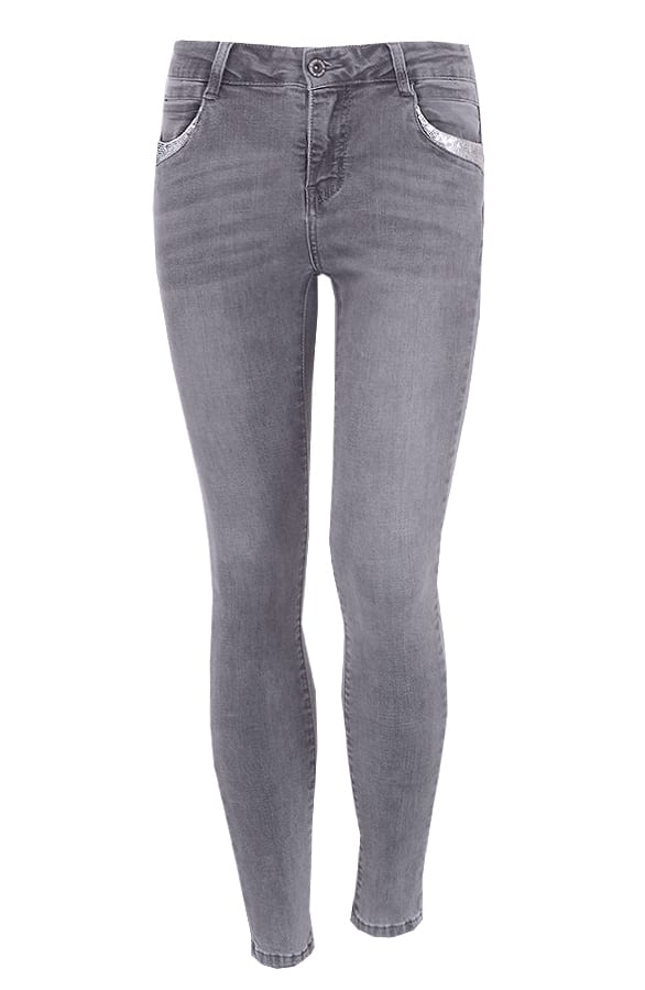 Pailletten Jeans Grijs – shoparchief, foto 1