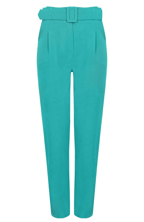 Pantalon Met Riem Turquoise – shoparchief, foto 1