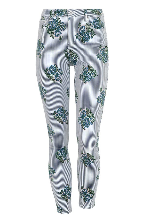 Skinny Jeans Bloemen Gestreept – shoparchief, foto 1