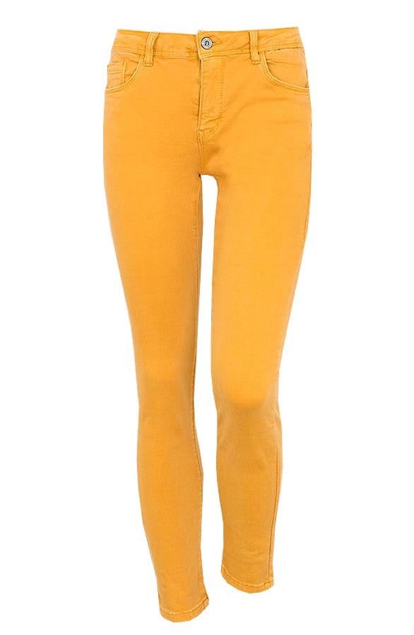 Skinny Jeans Damen Ockergelb, Shoparchiv, Foto 1