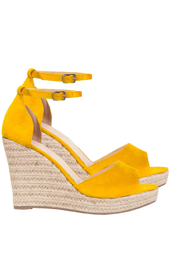 Sleehakken Suede Okergeel – shoparchief, foto 1