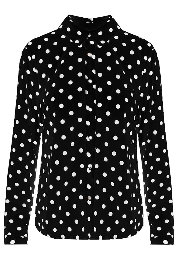 Stippen Blouse Zwart – shoparchief, foto 1