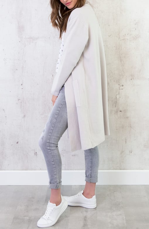 Maxi Vest Gebreid Ivoor – shoparchief, foto 2