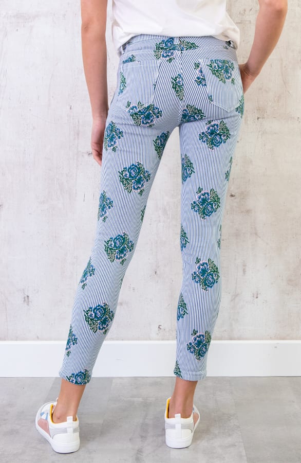 Skinny Jeans Bloemen Gestreept – shoparchief, foto 4