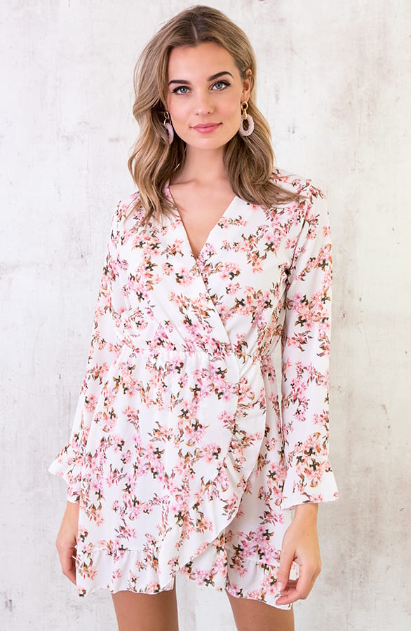 Bloemen Jurk Creme – shoparchief, foto 2