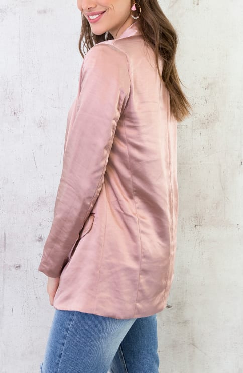 Boyfriend Blazer Zijde Oud Roze – shoparchief, foto 4