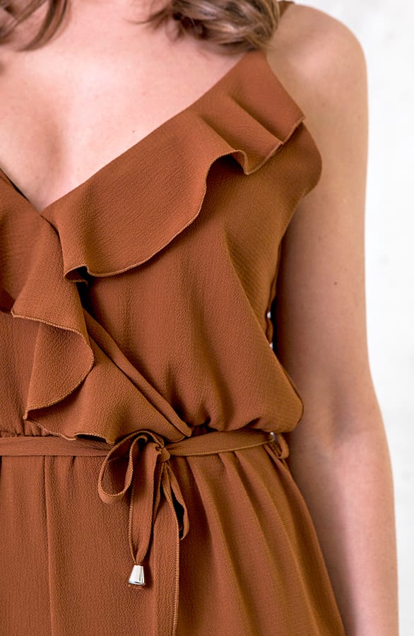 Jumpsuit Ruches Cognac – shoparchief, foto 5