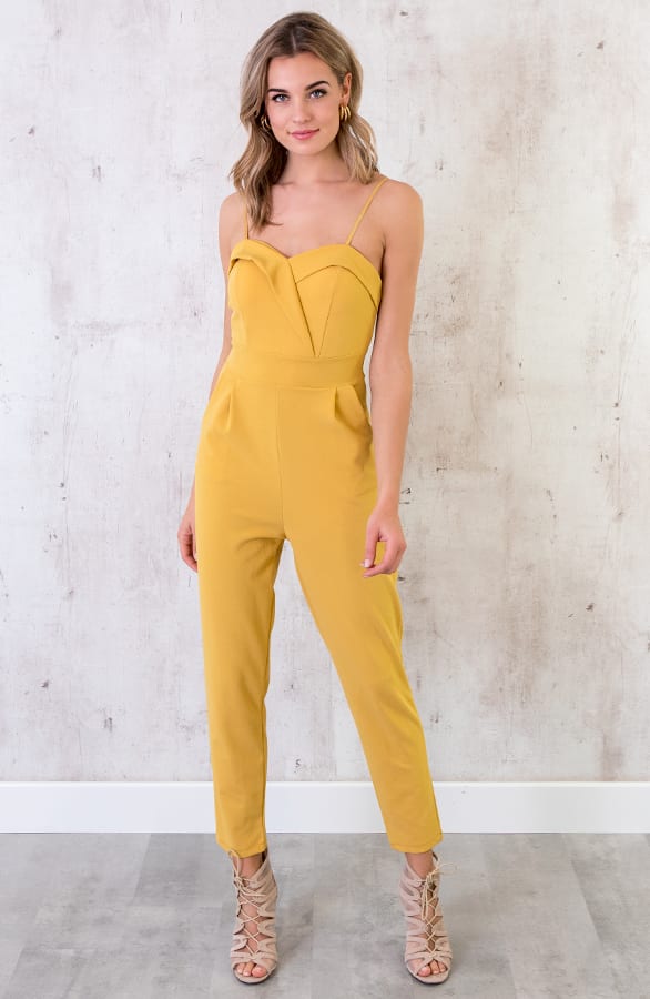 Jumpsuit Dames Okergeel – shoparchief, foto 1