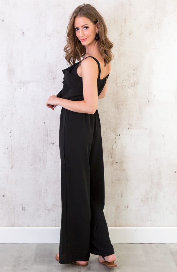 Jumpsuit Ruches Zwart – shoparchief, foto 3