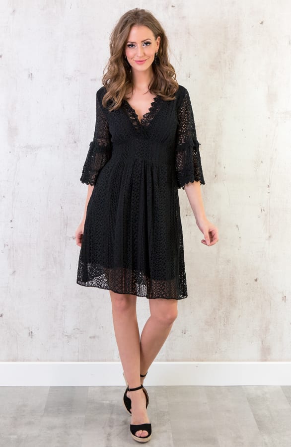Jurk Met Kant Zwart – shoparchief, foto 2
