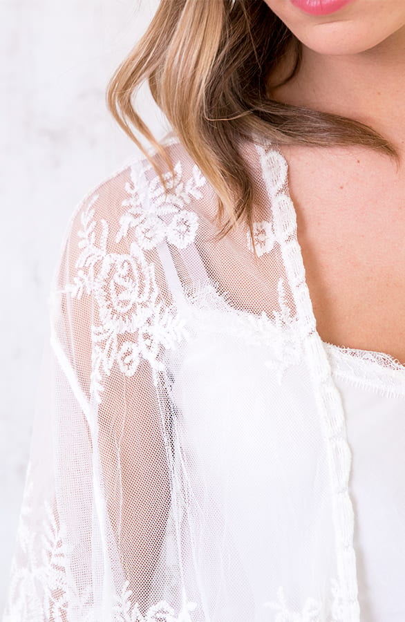Kanten Vest Lang Wit – shoparchief, foto 4