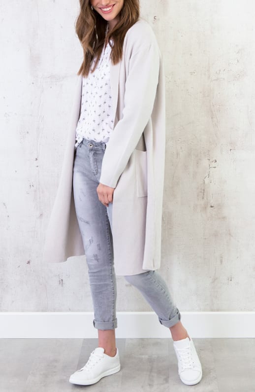 Flamingo Print Blouse Creme – shoparchief, foto 6