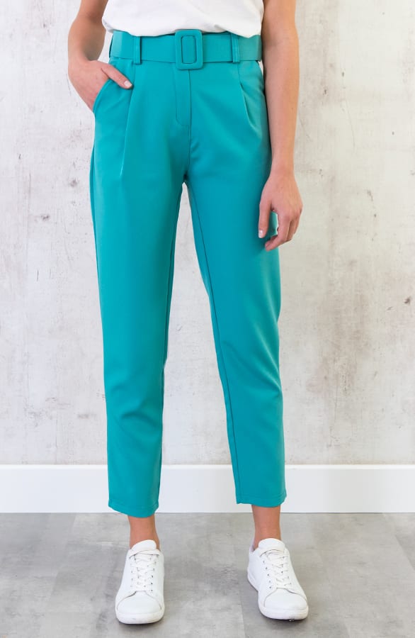 Pantalon Met Riem Turquoise – shoparchief, foto 2