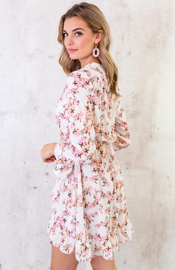 Bloemen Jurk Creme – shoparchief, foto 3