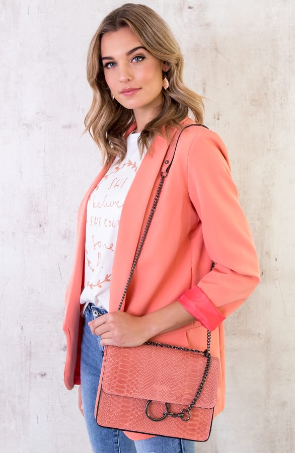 Boyfriend Blazer Koraalrood – shoparchief, foto 3