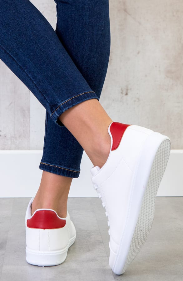 Sneakers Wit Rood – shoparchief, foto 4