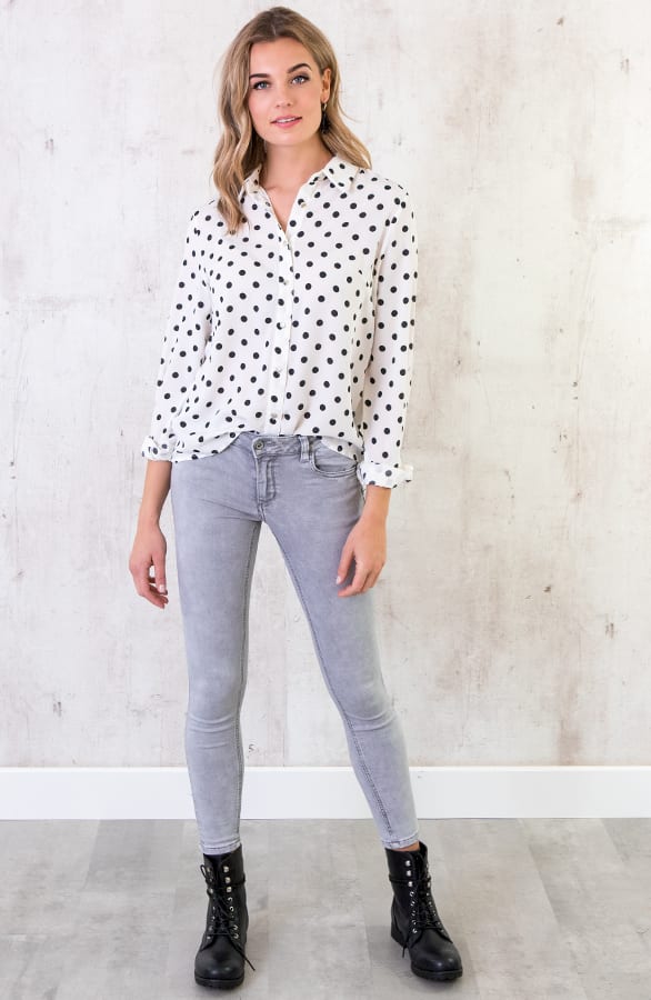 Skinny Spijkerbroek Grijs – shoparchief, foto 2