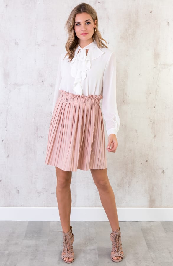 Ruches Strik Blouse Wit – shoparchief, foto 3