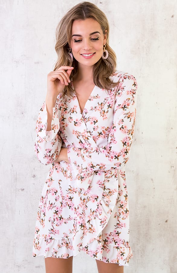 Bloemen Jurk Creme – shoparchief, foto 7