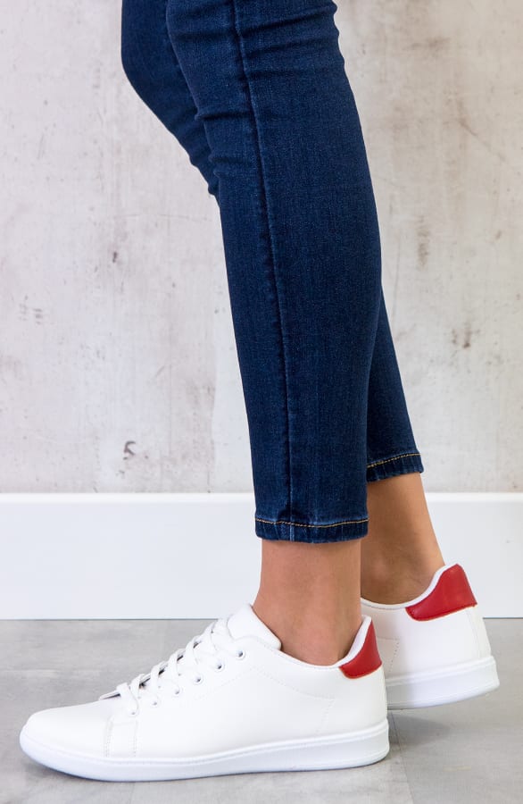 Sneakers Wit Rood – shoparchief, foto 3