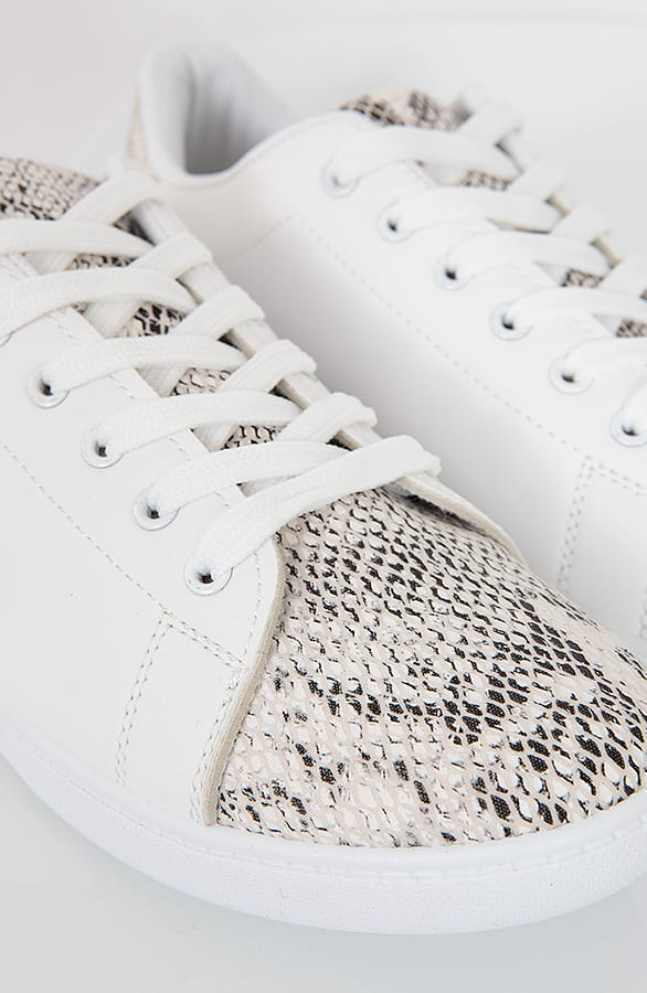Sneakers Slangenprint Wit – shoparchief, foto 5