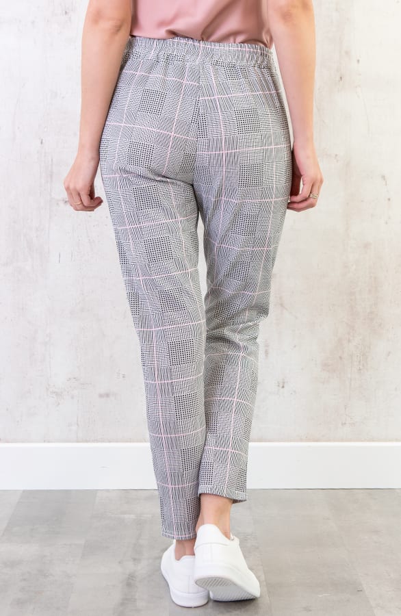 Geblokte Broek Strik Grijs – shoparchief, foto 4