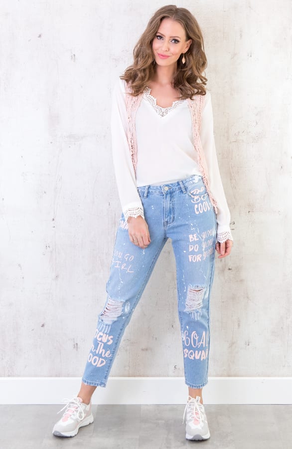 Lace Gilet Pink – shoparchief, foto 4