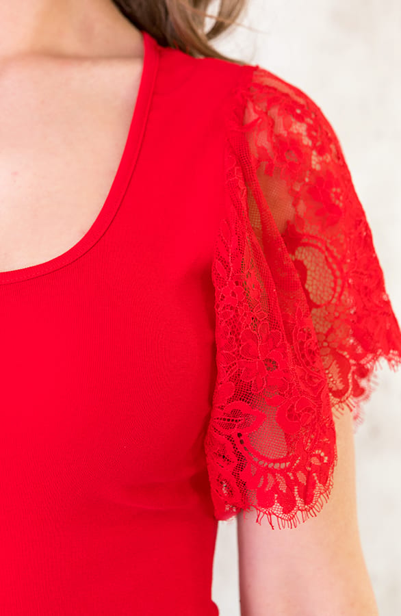 Top Met Kant Rood – shoparchief, foto 4