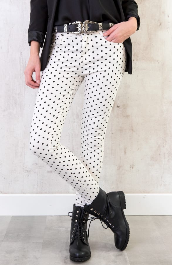 Punkte Skinny Jeans Weiß, Shoparchiv, Foto 2