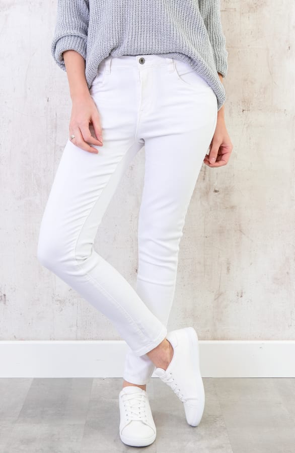 Skinny Spijkerbroek Wit – shoparchief, foto 2