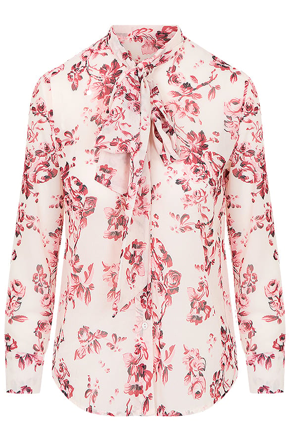 Blouse Bloemenprint Creme – shoparchief, foto 1