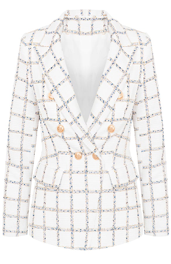 Exclusive Button Blazer Wit – shoparchief, foto 1