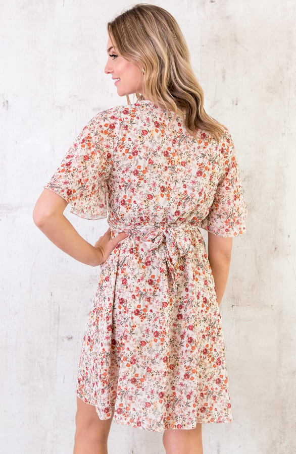 Bloemen Jurk Beige – shoparchief, foto 5