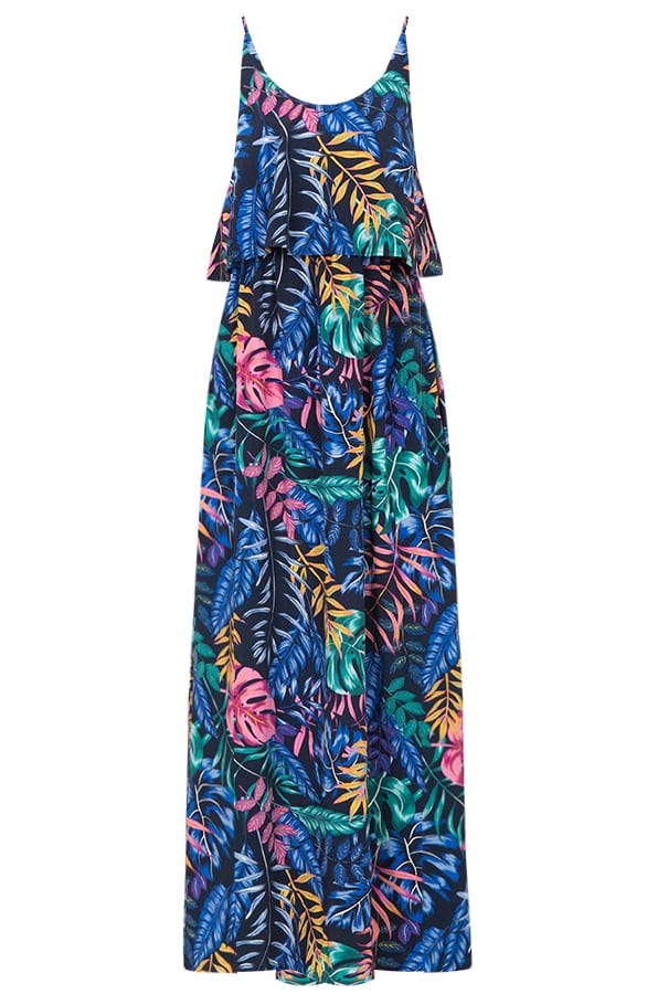 Maxi Palm Jurk Kobalt – shoparchief, foto 1
