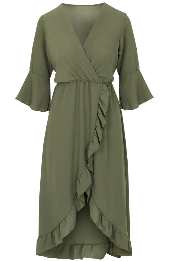 Midi Jurk Legergroen – shoparchief, foto 1