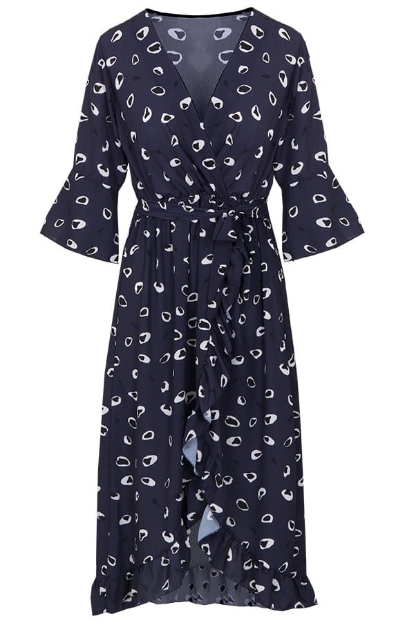 Midi Jurk Panter Marine – shoparchief, foto 1