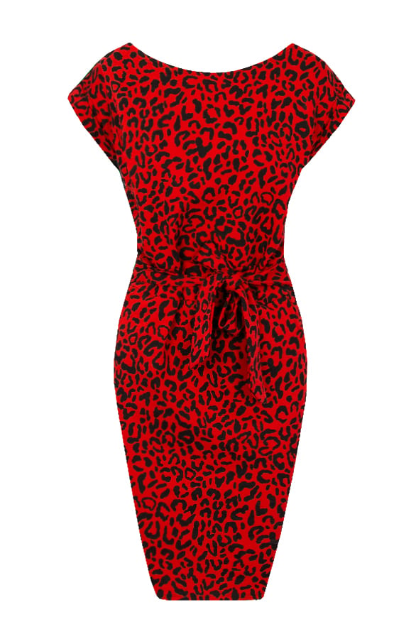 Panter Strik Jurk Rood – shoparchief, foto 1