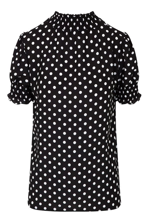 Stippen Col Top Zwart – shoparchief, foto 1