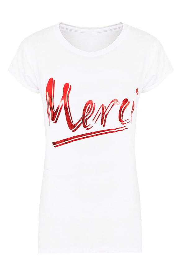 Top Merci Metallic Rood – shoparchief, foto 1