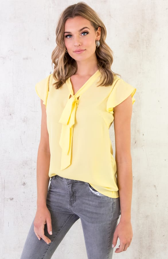 Basic Strik Top Geel – shoparchief, foto 2