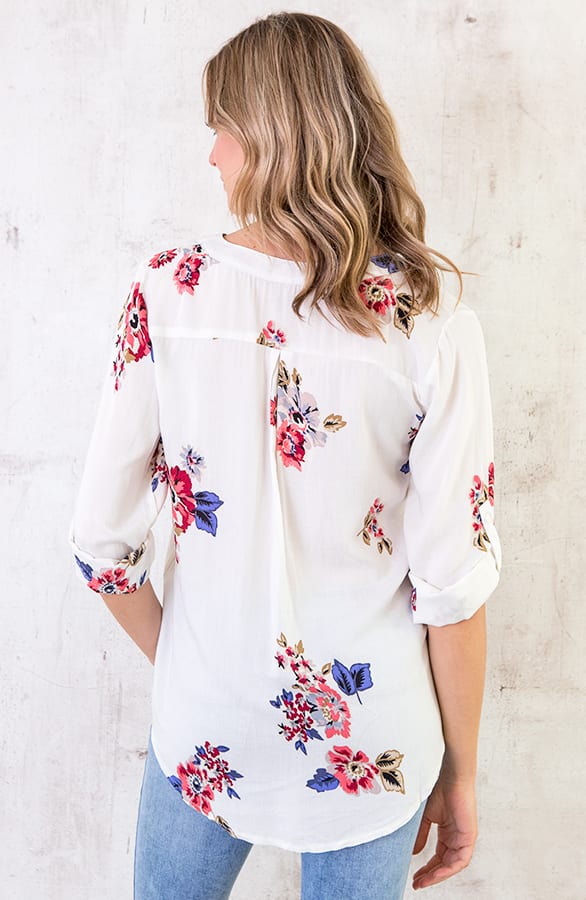 Blouse Bloemen Wit – shoparchief, foto 5