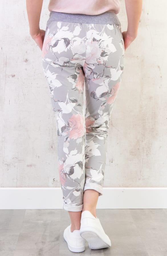Joggingbroek Bloemen Grijs – shoparchief, foto 3