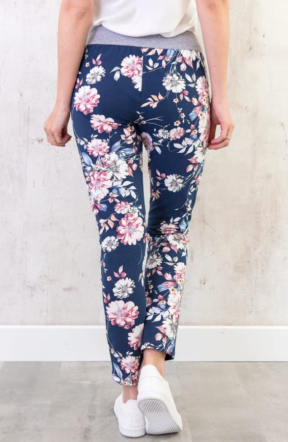 Jogging Jeans Flower Navy – shoparchief, foto 3