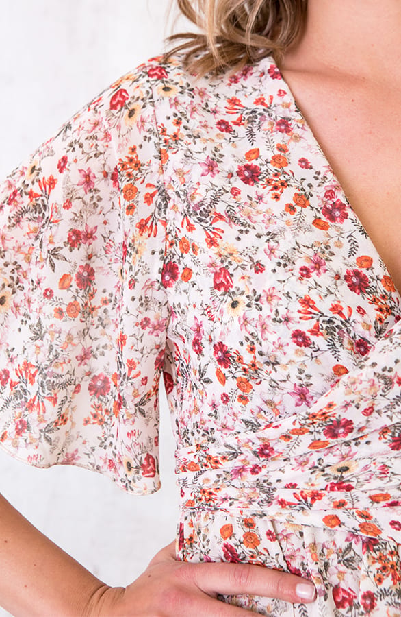Bloemen Jurk Beige – shoparchief, foto 6